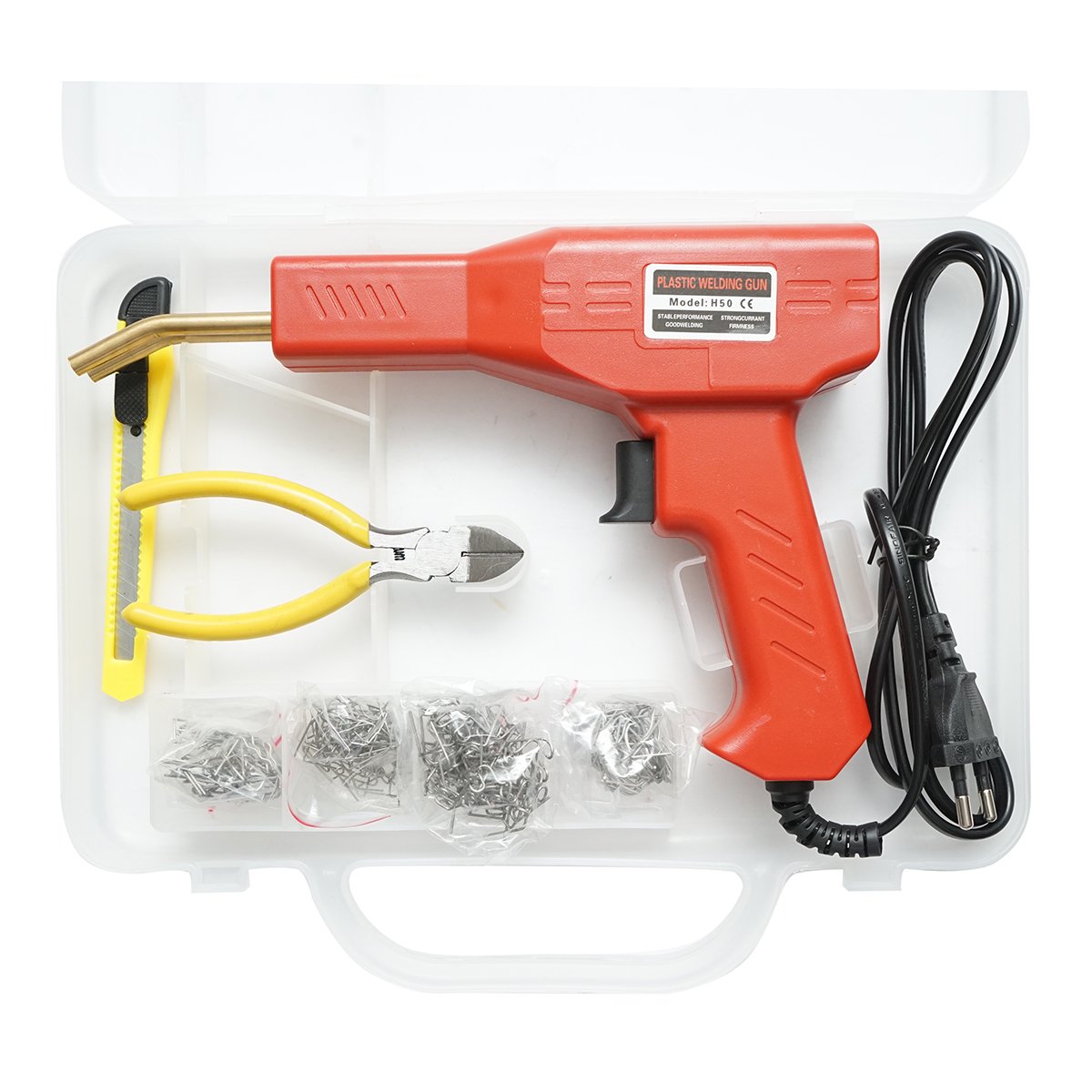 Trusa pistol, aparat profesional pentru sudat/lipit plastic, 50W